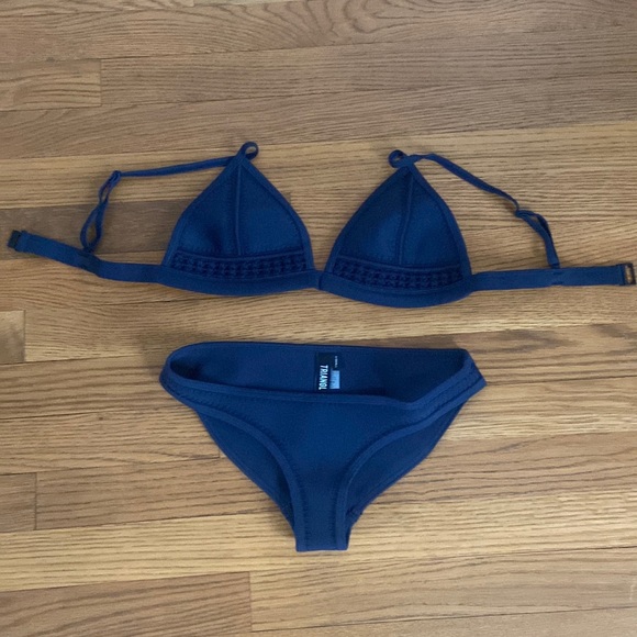 triangl swimwear Other - Triangl navy blue bikini swimsuit: top xxs smal runs xs/ bottom xs